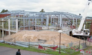 Loneragan building under construction on campus