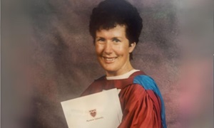 Gail McGowan at her Murdoch graduation ceremony