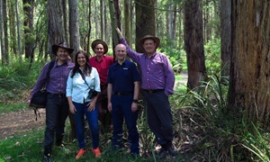 Treena Burgess (second from left) with colleagues on a field trip in Victoria 2017