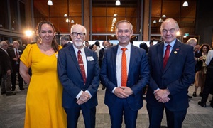 Pro Vice Chancellor First Nations Chanelle van den Berg, Foundation Professor of Education Brian Hill, WA Premier Roger Cook and Vice Chancellor Professor Andrew Deeks