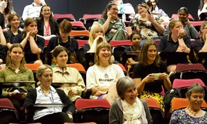 Crowd enjoying presentations at the Women in STEMM Symposium in 2022